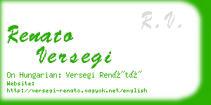 renato versegi business card